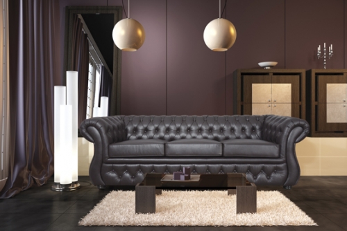 Minkšta trivietė česterine sofa 